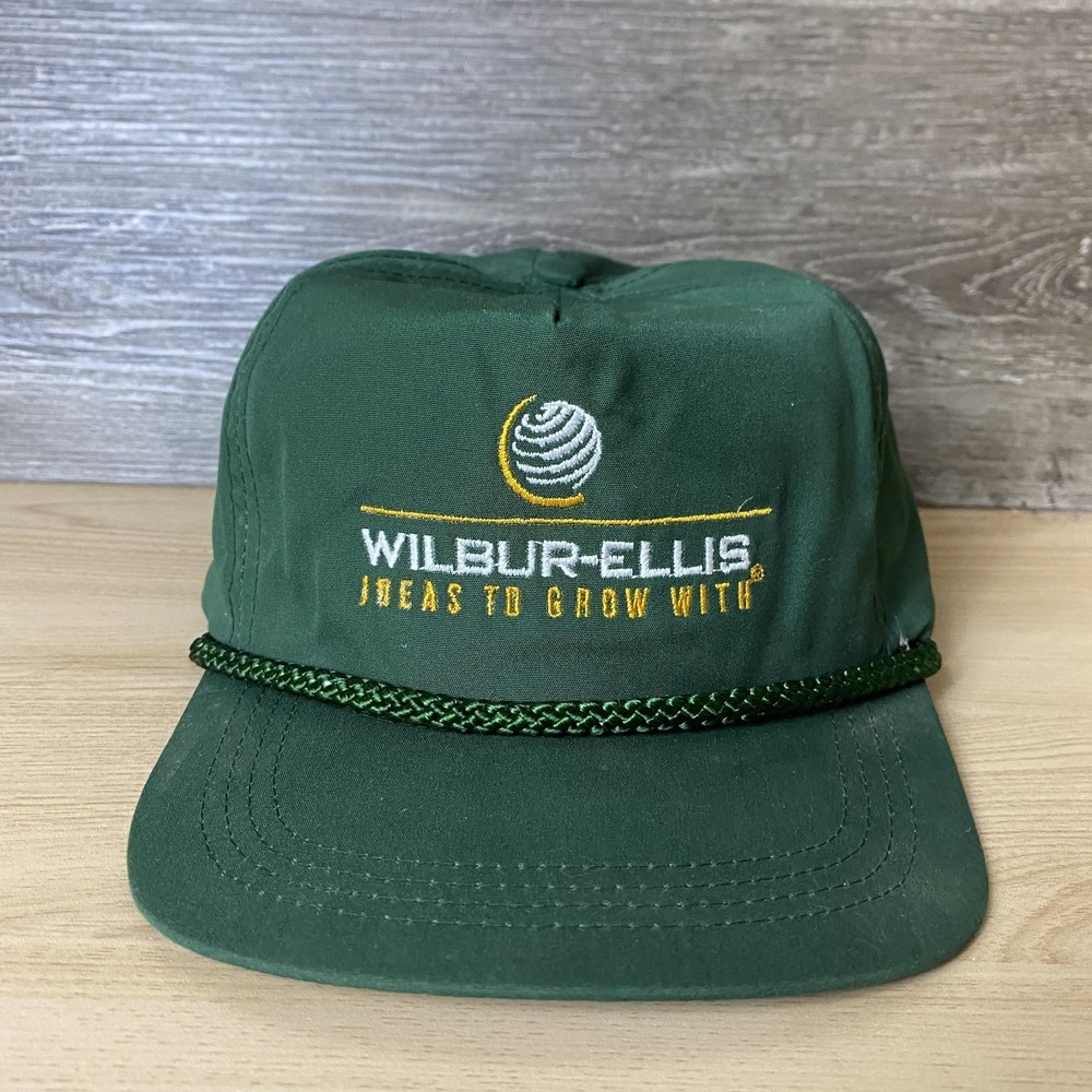 Vintage Wilbur Ellis Hat Cap Strap Back Embroidered Mens Agriculture 90s